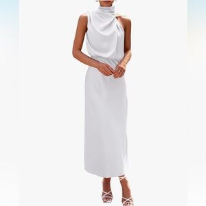 Chic One-Shoulder White Dress